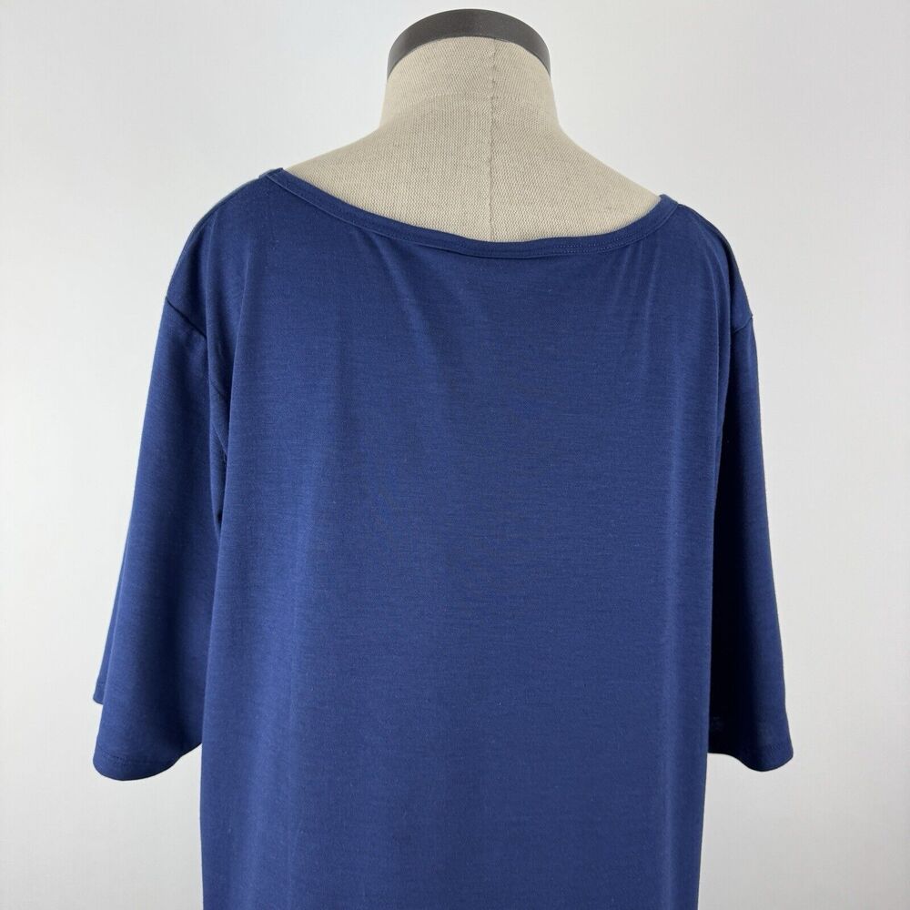 NEW LuLaRoe Perfect T Women's Top Navy Blue Solid Short Sleeve Tee Shirt NWT 2XL - Picture 9 of 16